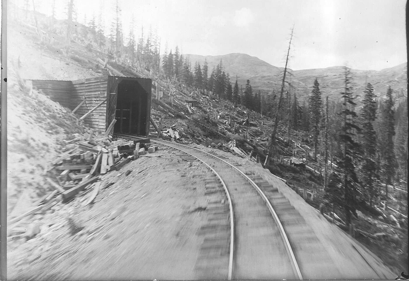 East Portal from a moving train